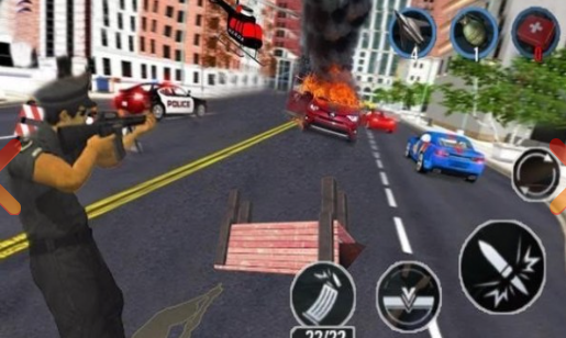 警察遭遇打击战场